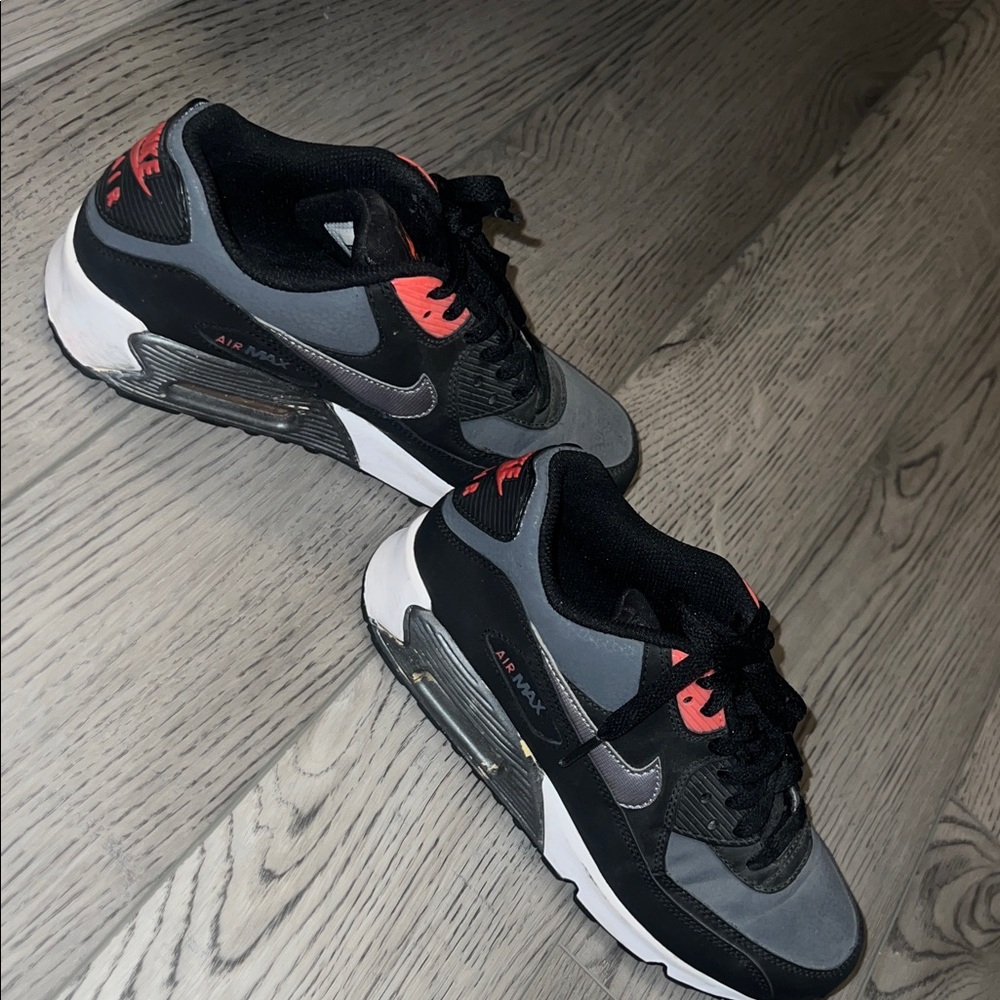 Nike Air Max sneakers- Black, Gray, Red Accents